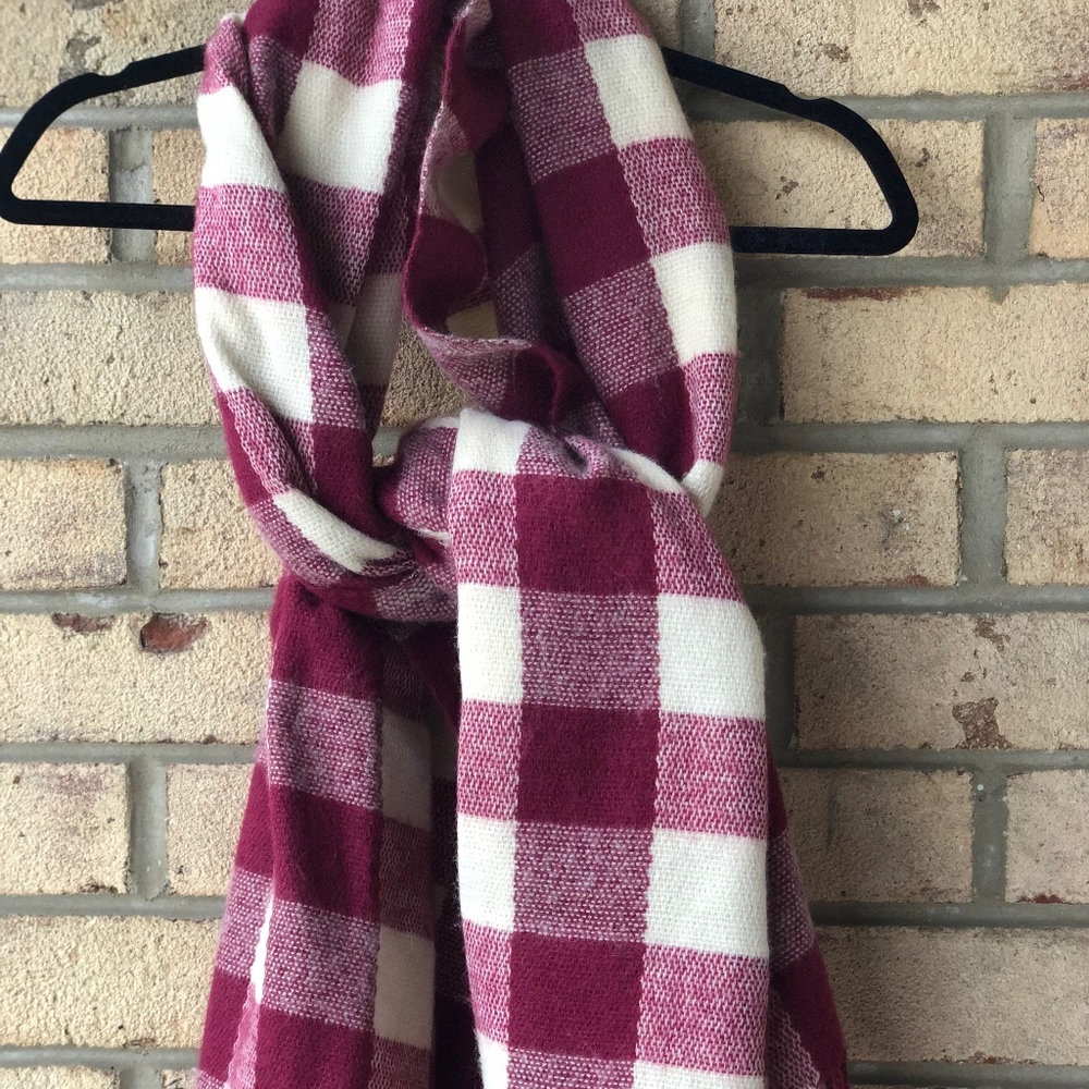 BP Nordstrom Colorblock Plaid Pink Scarft/Wrap